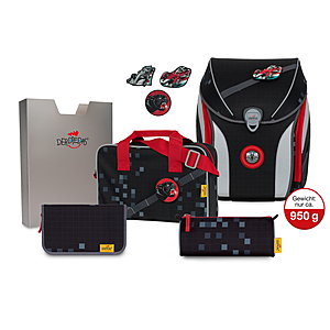 DerDieDas Ergoflex Max Buttons Speed Power Schulranzen Set 5tlg