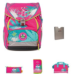Derdiedas Ergoflex Xl Flamingo Schulrucksackset 5tlg