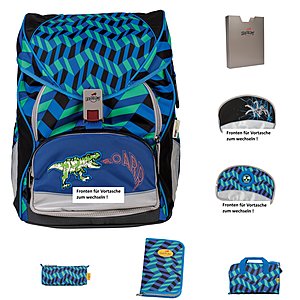 Derdiedas Ergoflex Xl Switch Spider Dino Schulrucksackset 7tlg
