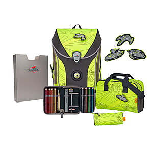 DerDieDas Max Exkl. Superflash Neon Fighter 5tlg. Schulranzenset