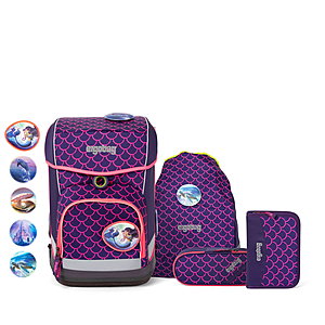 Ergobag Cubo Light PerlentauchBr Schulranzen Set 5 tlg.