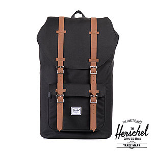 Herschel 25 Liter Rucksack Little America Black, mit Laptopfach