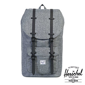 Herschel Schulrucksack Little America Raven Crosshatch Black Rubber