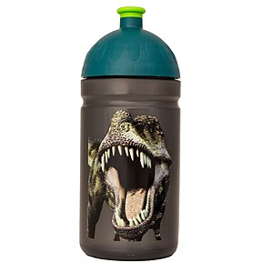 Isybe Trinkflasche grau 0,5l Dino mit sorgers Logo