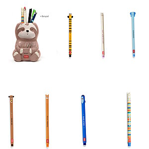 Legami Erasable Gel Pen Set 3 inkl. Bee und Penholder