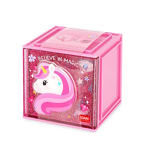 Legami Erweiterbare SchreibtischBox Cutie Cube Einhorn Pink