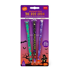 Legami Lschbare Gelstifte Set The BOO Crew 2025 - Erasable Gel Pen Halloween