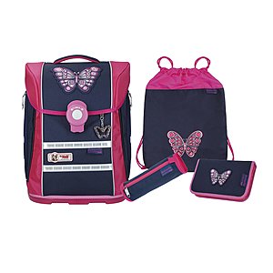 McNeill Ergo Primero Butterfly Schulranzen-Set 4 tlg.