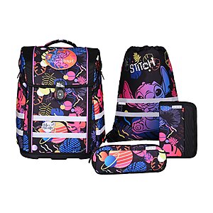 McNeill Perfecto Schulranzen Set Disney-Stitch Black 5-teilig