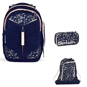 Satch Match Bloomy Breeze 2024 3 tlg Schulrucksack-Set. Set