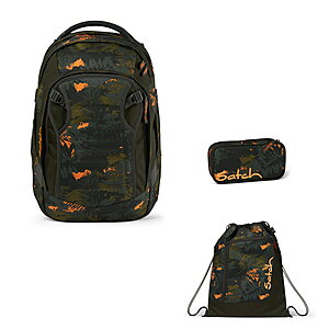 Satch Match Jurassic Jungle 3tlg Schulrucksack-Set