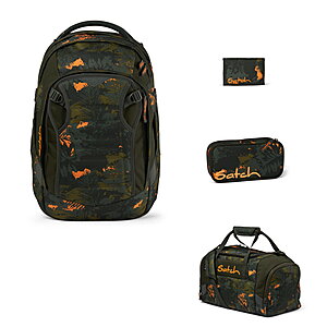 Satch Match Jurassic Jungle 4tlg Schulrucksack-Set