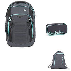 Satch Match Mint Phantom Schulrucksack Set 3tlg