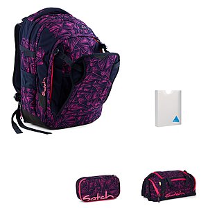 Satch Match Pink Bermuda Schulrucksackset 4 Teilig