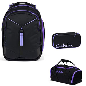 Satch Match Purple Phantom3tlg Schulrucksack-Set