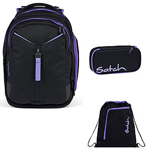 Satch Match Purple Phantom3tlg Schulrucksack-Set