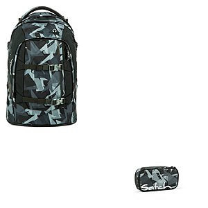 Satch Pack Gravity Grey 2tlg Schulrucksack Set