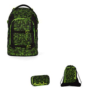 Satch Pack Green Bermuda Schulrucksackset 3 teilig