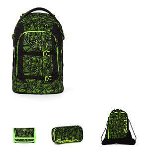 Satch Pack Green Bermuda Schulrucksackset 4 teilig