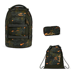 Satch Pack Jurassic Jungle 3tlg Schulrucksack-Set