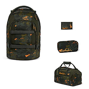 Satch Pack Jurassic Jungle 4tlg Schulrucksack-Set