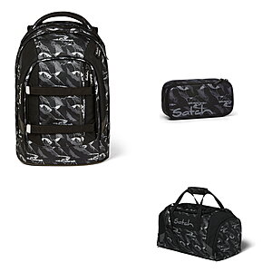 Satch Pack Mountain Grid 3tlg Schulrucksack-Set