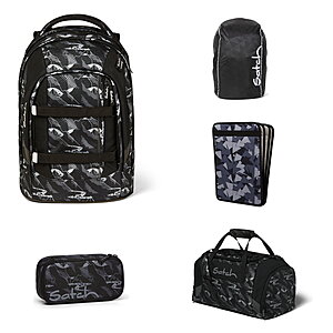 Satch Pack Mountain Grid 5tlg Schulrucksack-Set