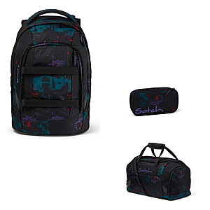 Satch Pack Night Vision 3tlg Schulrucksack-Set