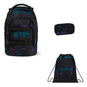 Satch Pack Night Vision 3tlg Schulrucksack-Set