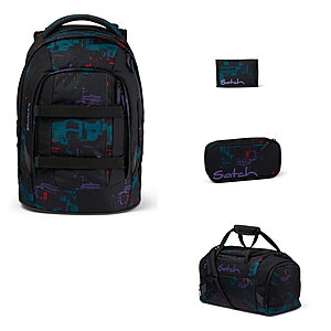 Satch Pack Night Vision 4tlg Schulrucksack-Set