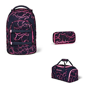 Satch Pack Pink Supreme 3tlg Schulrucksack-Set