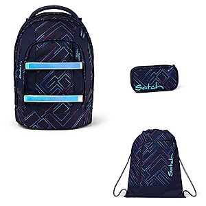 Satch Pack Purple Laser 3tlg Schulrucksack-Set