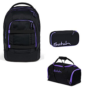 Satch Pack Purple Phantom 3tlg Schulrucksack-Set
