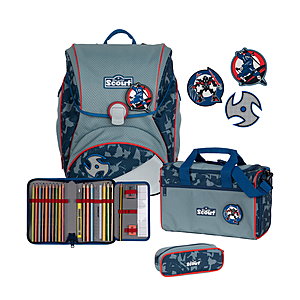 Scout Alpha Blue Ninja Schulranzenset 4tlg