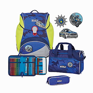 Scout Alpha Blue Police 4tlg. Schulranzenset