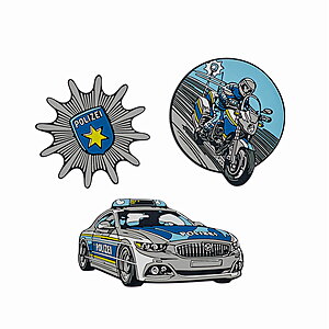 Scout Funny Snaps Blue Police 3tlg.