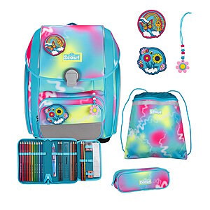 Scout Genius Happy Rainbow Ex Edition Safety Light Schulranzen Set