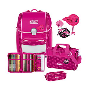 Scout Genius Pink Daisy Schulranzenset 4 tlg