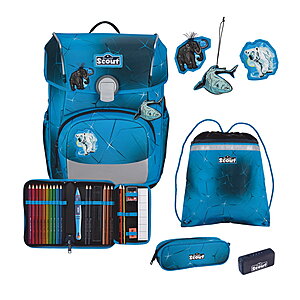 Scout Neo Exklusiv Safety Light Polar Blue Schulranzenset