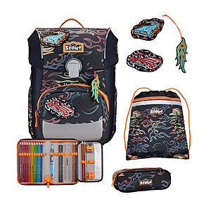 Scout Neo Flames Exklusiv Edition Safety Light Schulranzen Set