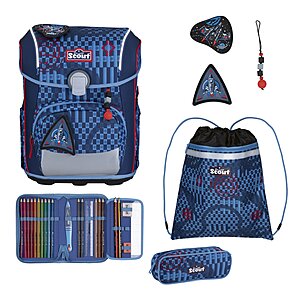 Scout Neo Safety Light Schulranzen Set Space Explorer 5-teilig