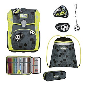 Scout Neo Superflash Extreme Schulranzen Set Soccer Star 5-teilig
