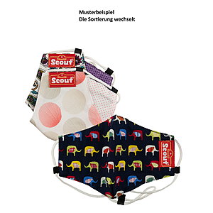 Scout Stoff Wendemasken fr Kinder 3er Set Nr. 1