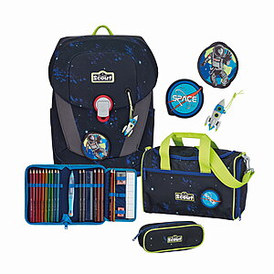 Scout Sunny II Black Galaxy 4tlg. Schulranzenset