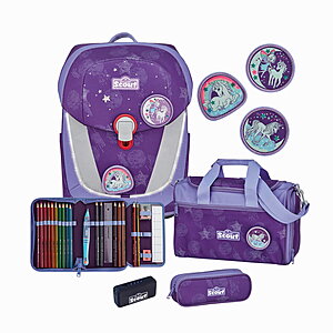 Scout Sunny II Safety Light Lila Luna 5tlg. Schulranzenset