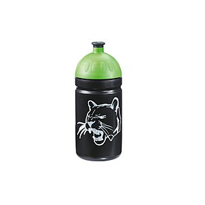 Step by Step 0,5L Trinkflasche Wild Cat, schwarz mit Wildkatze