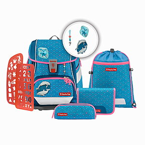 Step by Step 2IN1 PLUS Schulranzen-Set Dolphin Pippa, 6-teilig