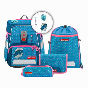 Step by Step SPACE Schulranzen-Set Dolphin Pippa, 5-teilig