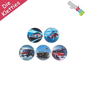 ergobag Klettie-Set Feuerwehr, 5 tlgs Kletties-Set zum wechseln