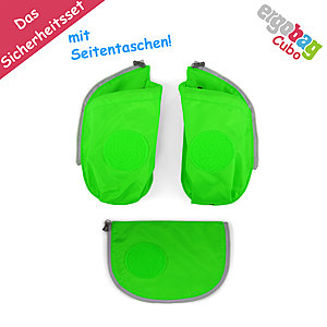 ergobag Sicherheitsset Seitentaschen Zip fr ergobag Cubo, grn